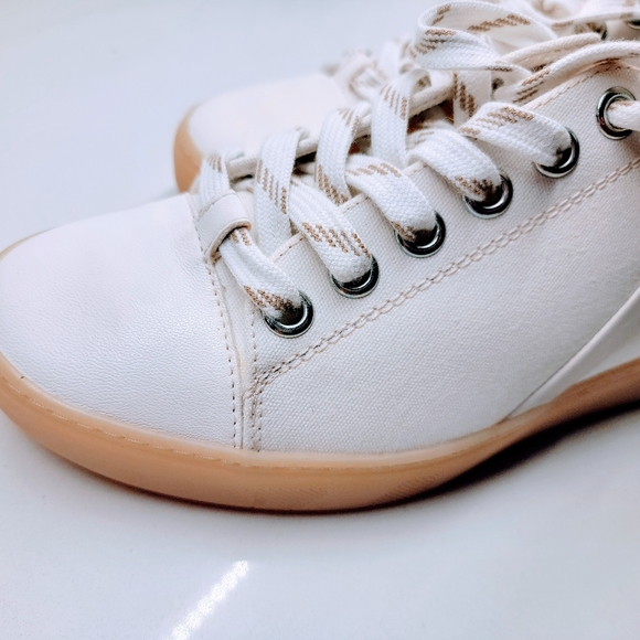 Paul Green Pure Go!Zero Low Top Sneaker Size US 8 UK 5.5 Cream White Brown - Picture 5 of 10